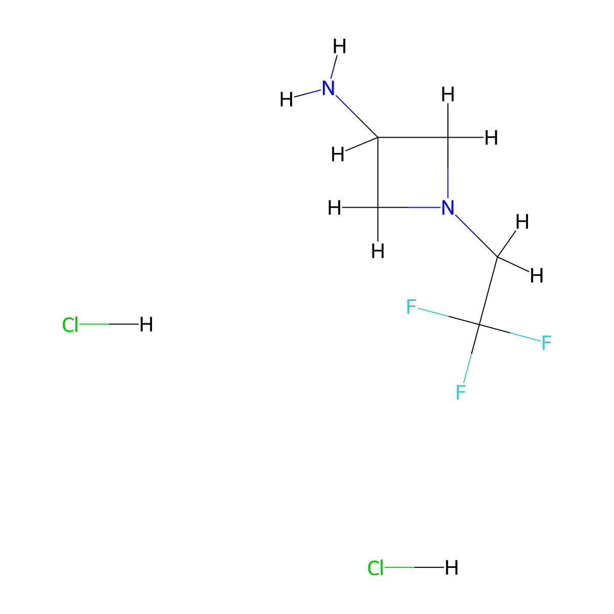 1-(2,2,2-Trifluoroethyl)azetidin-3-amine dihydrochloride molecular structure, CAS 1820648-37-0