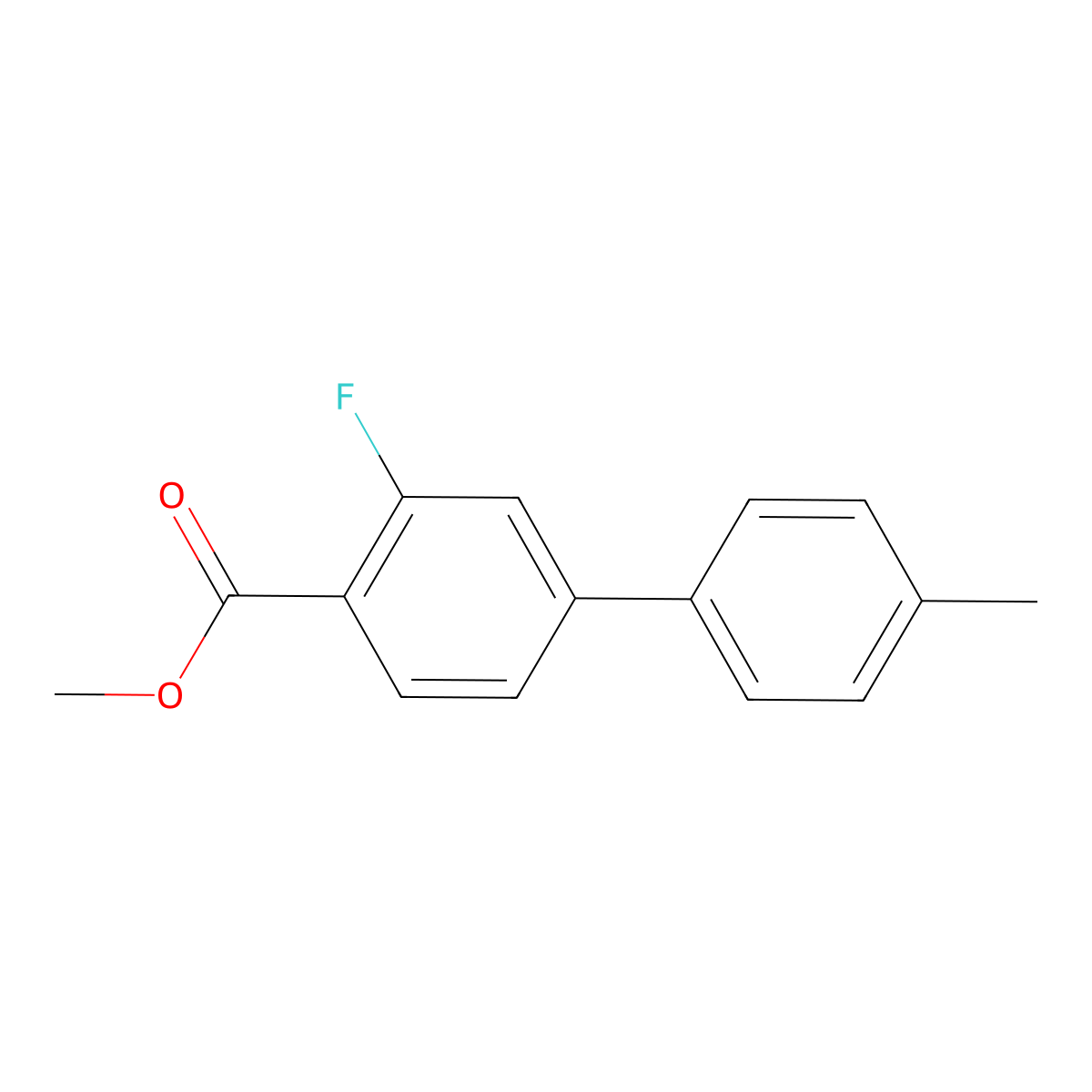 Methyl 2-fluoro-4-(4-methylphenyl)benzoate molecular structure, CAS 1820648-65-4