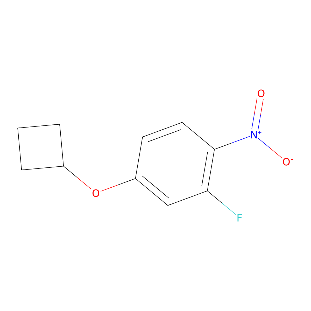 4-Cyclobutoxy-2-fluoro-1-nitrobenzene molecular structure, CAS 1820648-70-1