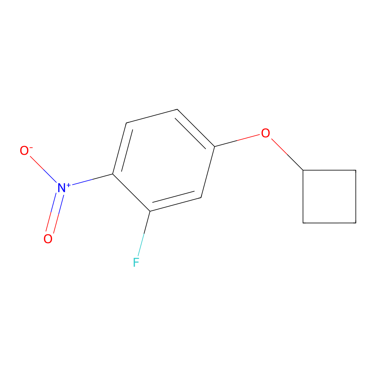 4-Cyclobutoxy-2-fluoro-1-nitrobenzene molecular structure, CAS 1820648-70-1