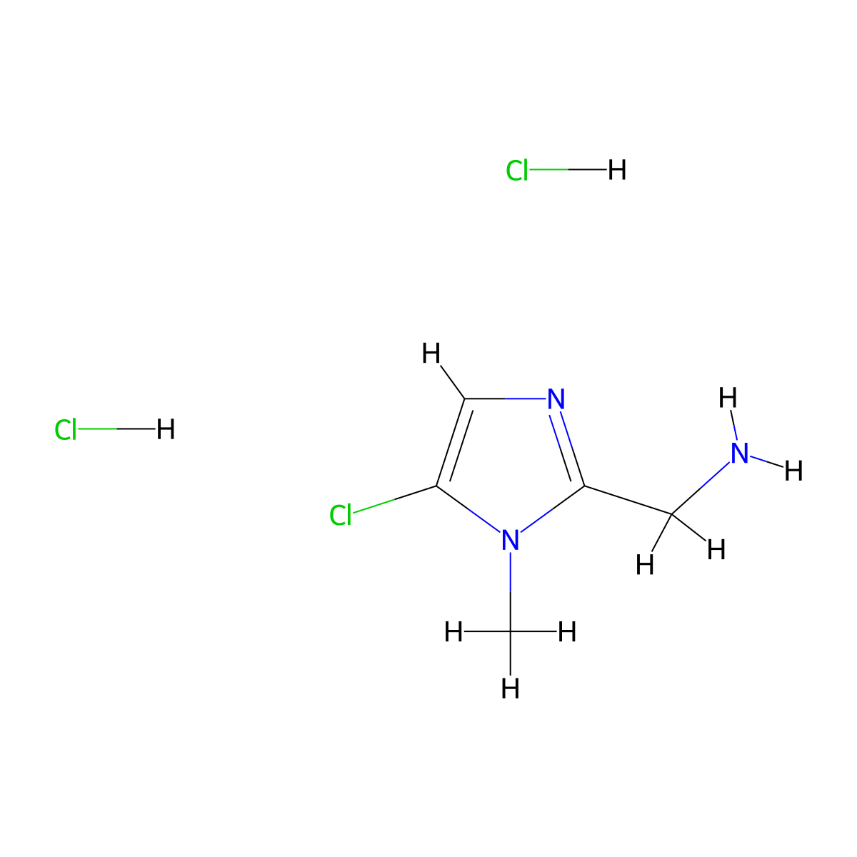 (5-chloro-1-methyl-1H-imidazol-2-yl)methanamine dihydrochloride molecular structure, CAS 1820648-72-3