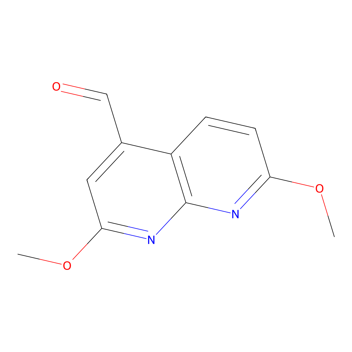 2,7-Dimethoxy-1,8-naphthyridine-4-carbaldehyde molecular structure, CAS 1820648-98-3