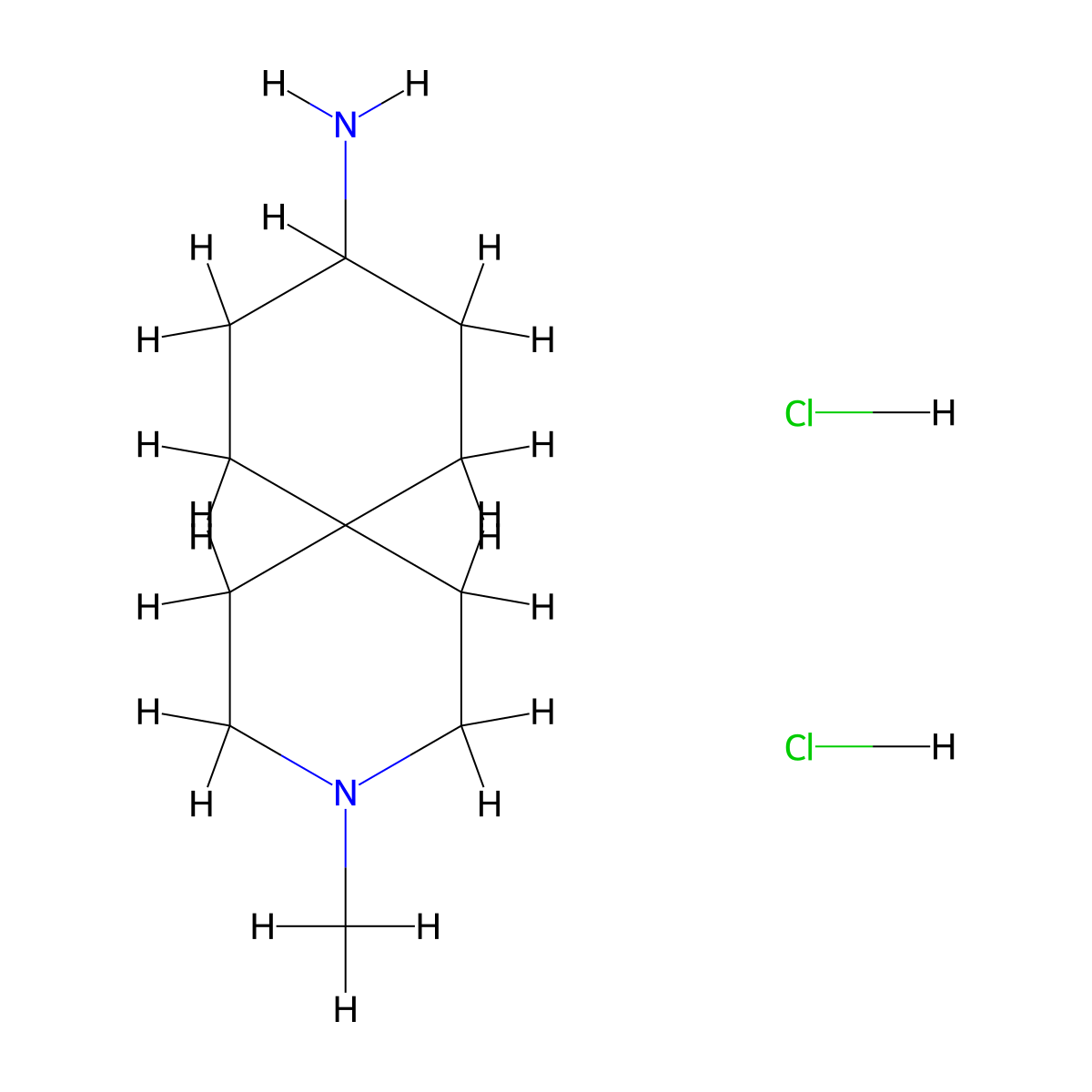3-Methyl-3-azaspiro[5.5]undecan-9-amine dihydrochloride molecular structure, CAS 1820649-04-4