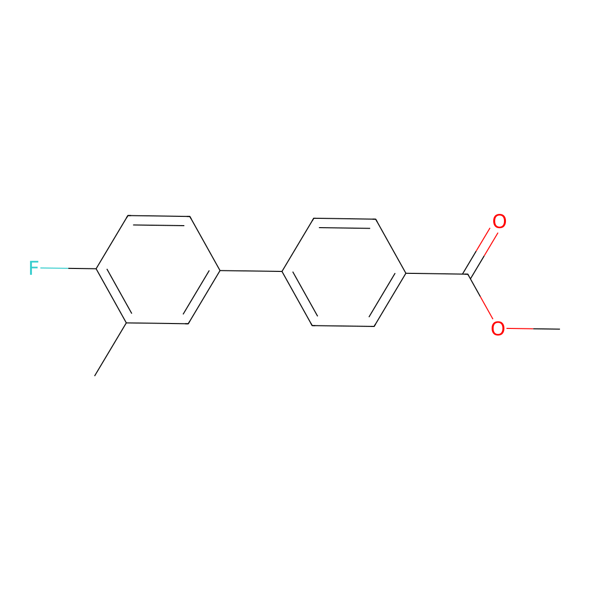 Methyl 4-(4-fluoro-3-methylphenyl)benzoate molecular structure, CAS 1820649-60-2