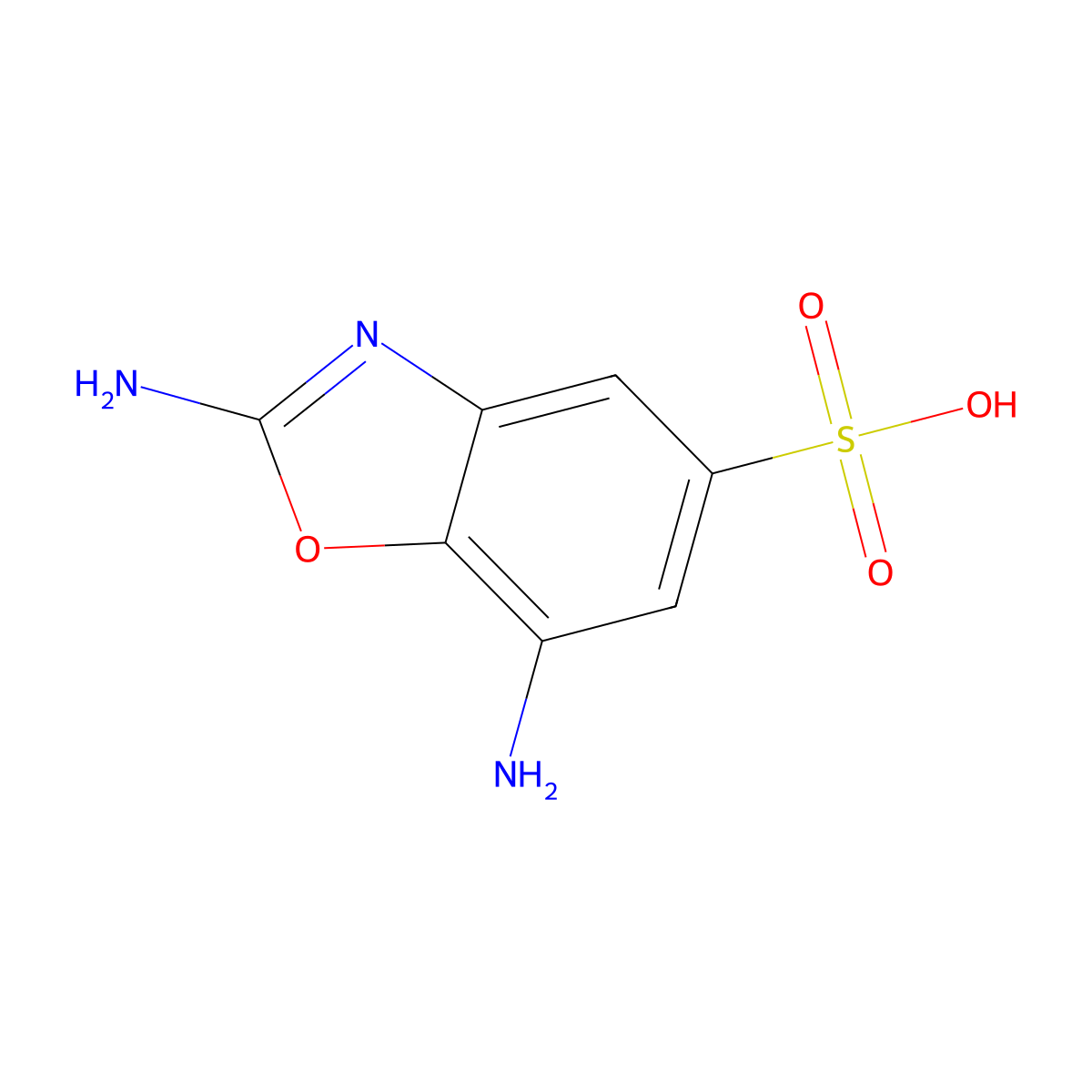 2,7-Diamino-1,3-benzoxazole-5-sulfonic acid molecular structure, CAS 1820649-69-1