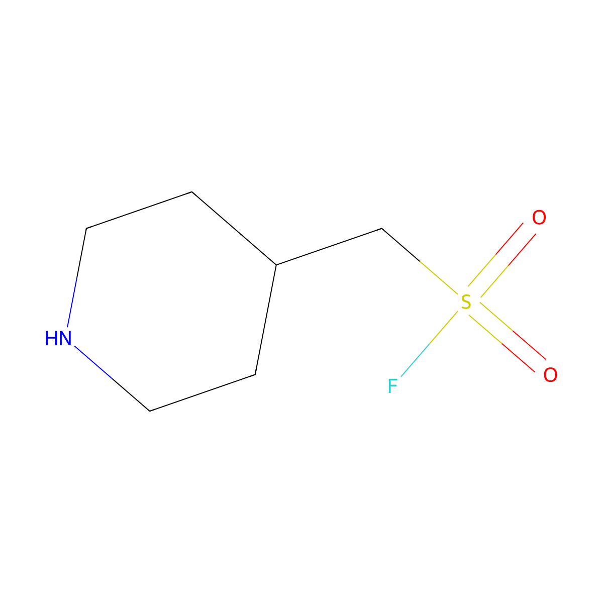 (Piperidin-4-yl)methanesulfonyl fluoride molecular structure, CAS 1820649-82-8