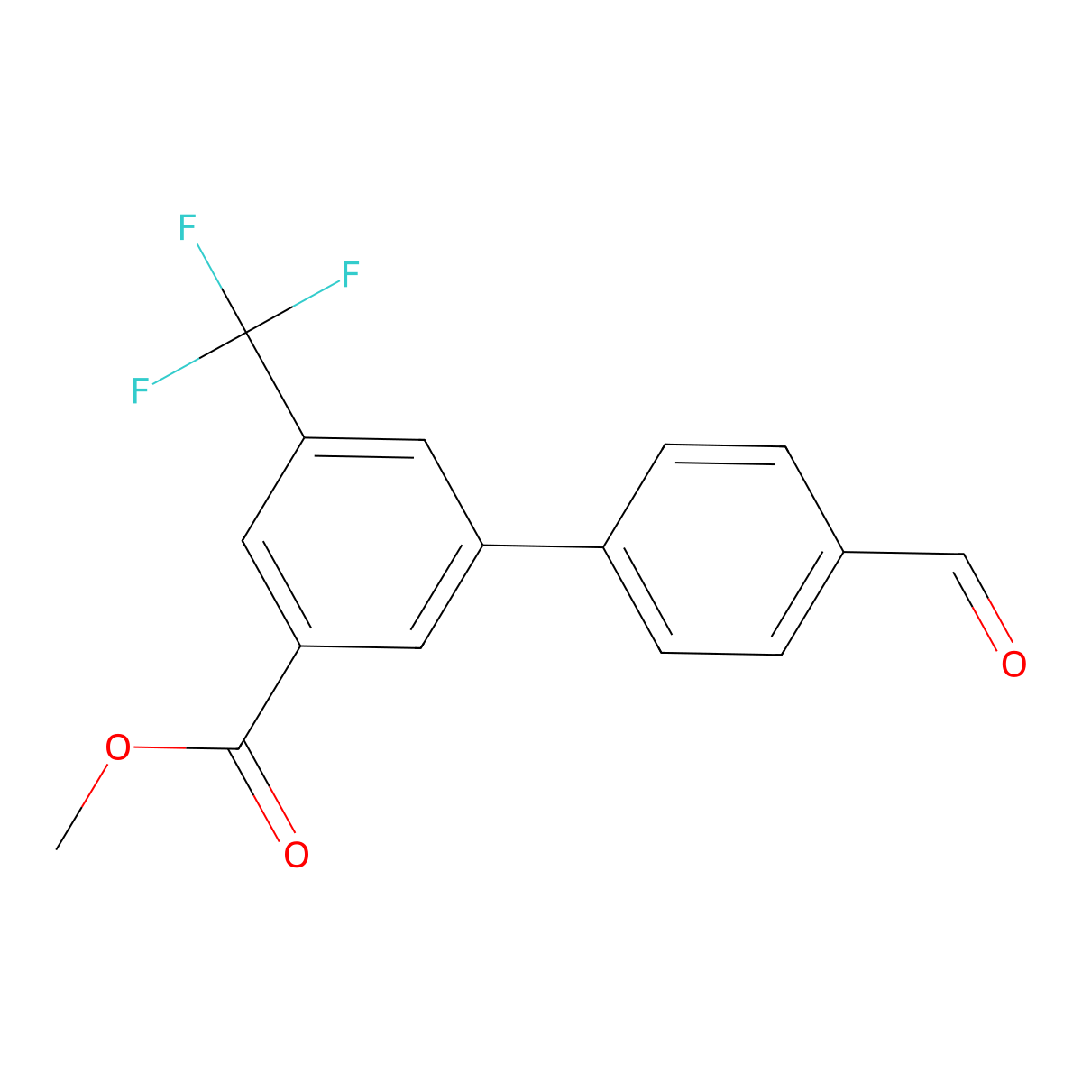 Methyl 3-(4-formylphenyl)-5-(trifluoromethyl)benzoate molecular structure, CAS 1820649-85-1