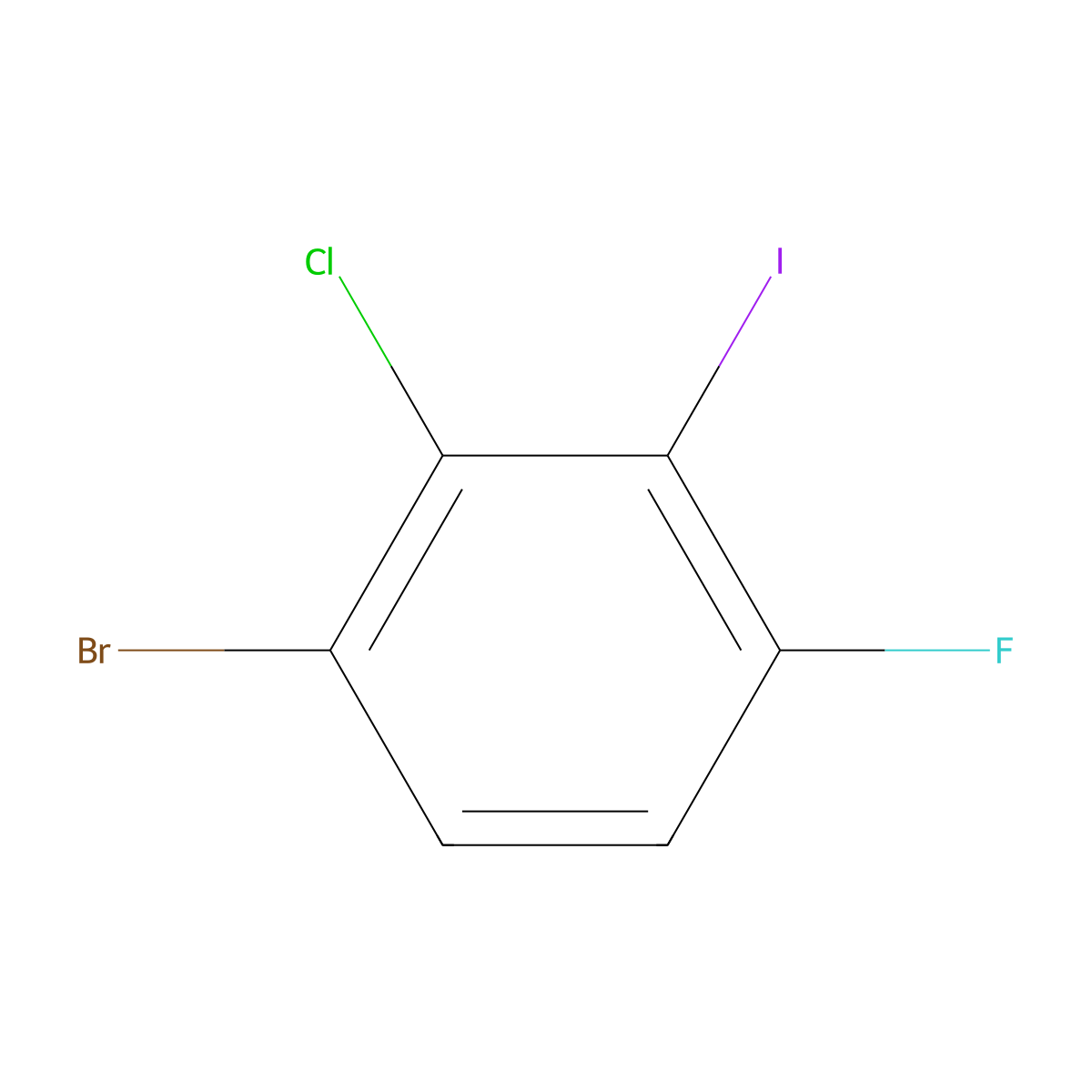 3-Bromo-2-chloro-6-fluoroiodobenzene molecular structure, CAS 1820649-92-0