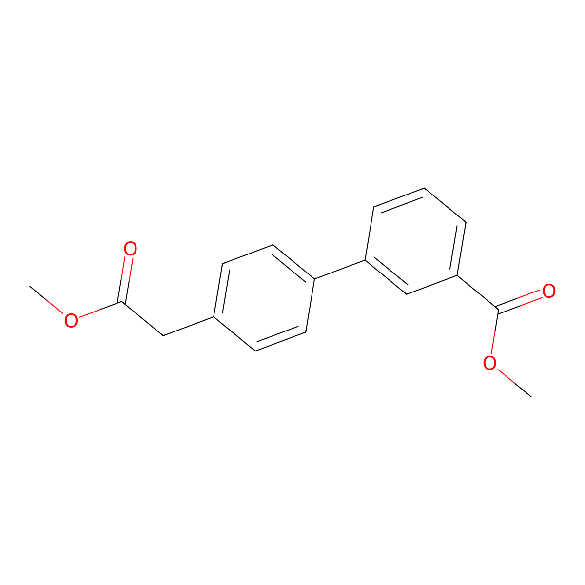 Methyl 3-[4-(2-methoxy-2-oxoethyl)phenyl]benzoate molecular structure, CAS 1820650-72-3