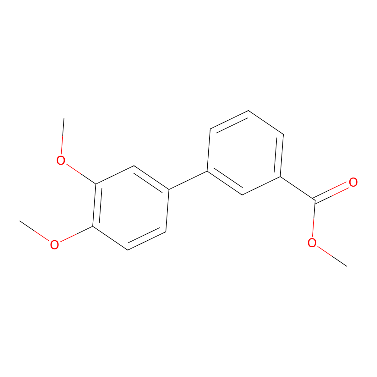Methyl 3-(3,4-dimethoxyphenyl)benzoate molecular structure, CAS 1820650-81-4
