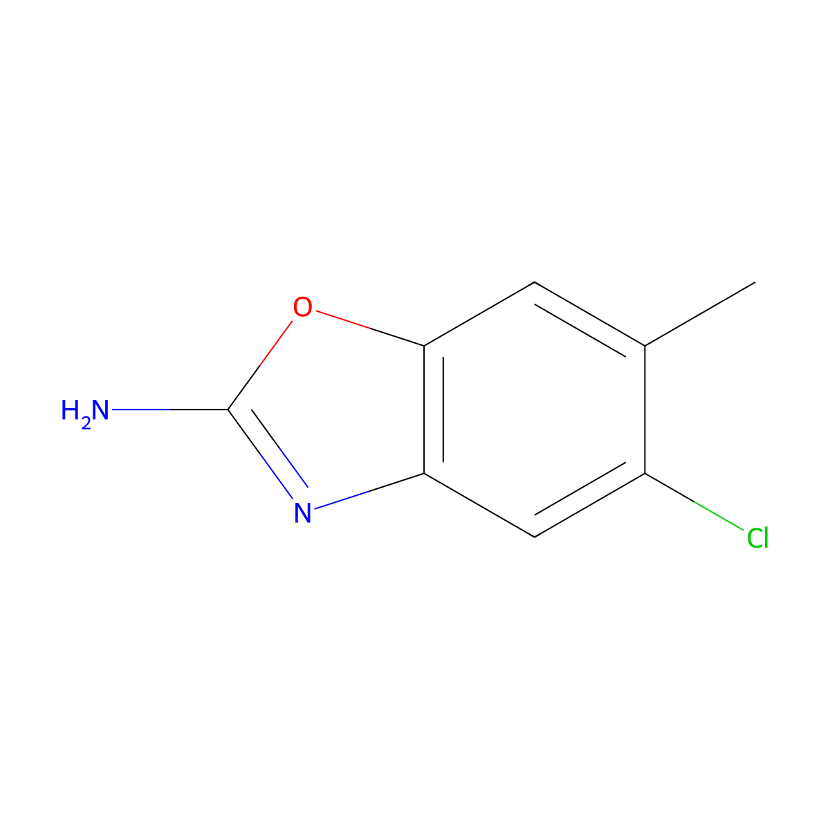 5-Chloro-6-methylbenzo[d]oxazol-2-amine molecular structure, CAS 1820650-88-1