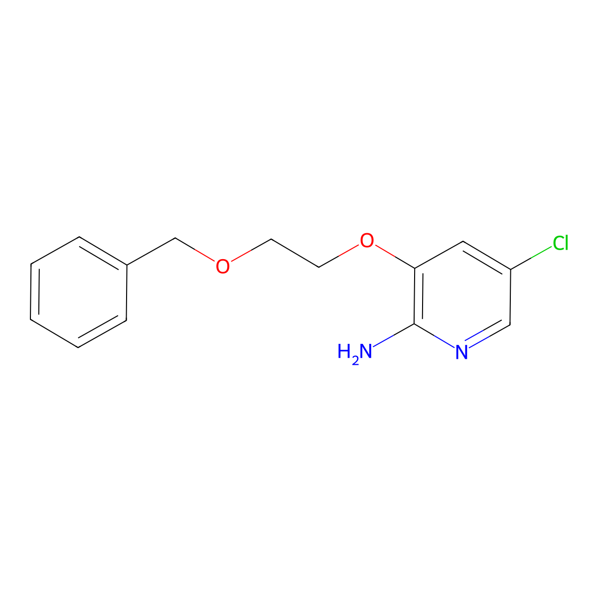3-[2-(Benzyloxy)ethoxy]-5-chloropyridin-2-amine molecular structure, CAS 1820650-93-8