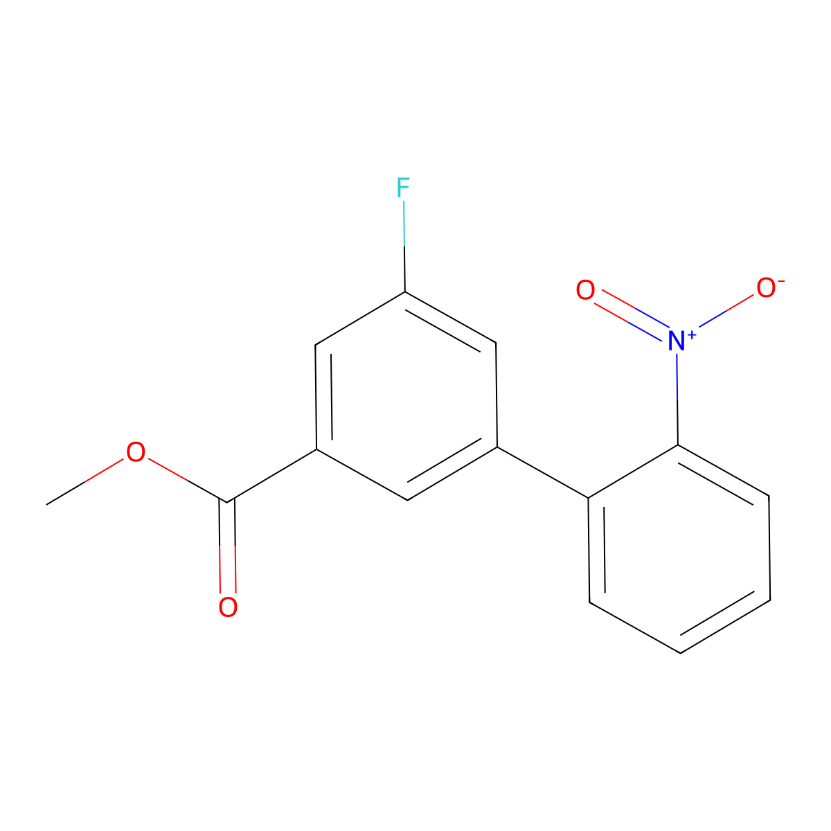 Methyl 3-fluoro-5-(2-nitrophenyl)benzoate molecular structure, CAS 1820650-98-3