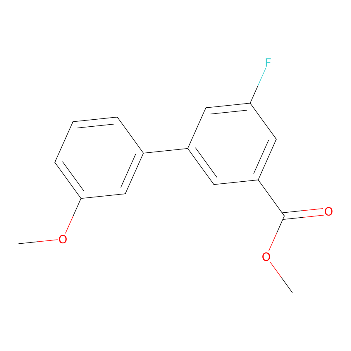 Methyl 3-fluoro-5-(3-methoxyphenyl)benzoate molecular structure, CAS 1820651-05-5