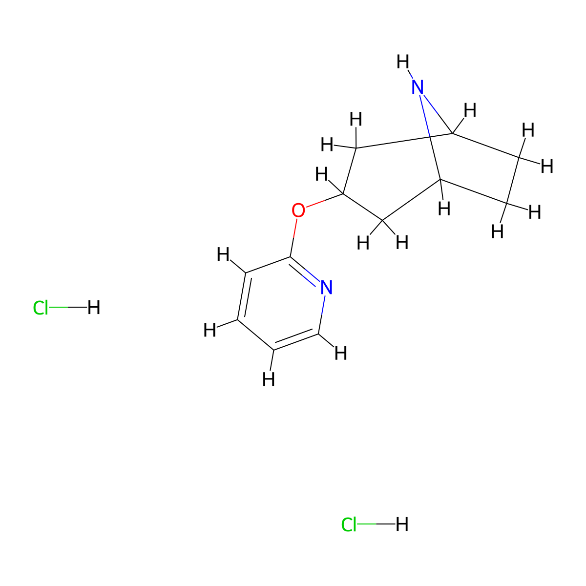 3-(Pyridin-2-yloxy)-8-azabicyclo[3.2.1]octane dihydrochloride molecular structure, CAS 1820664-70-7