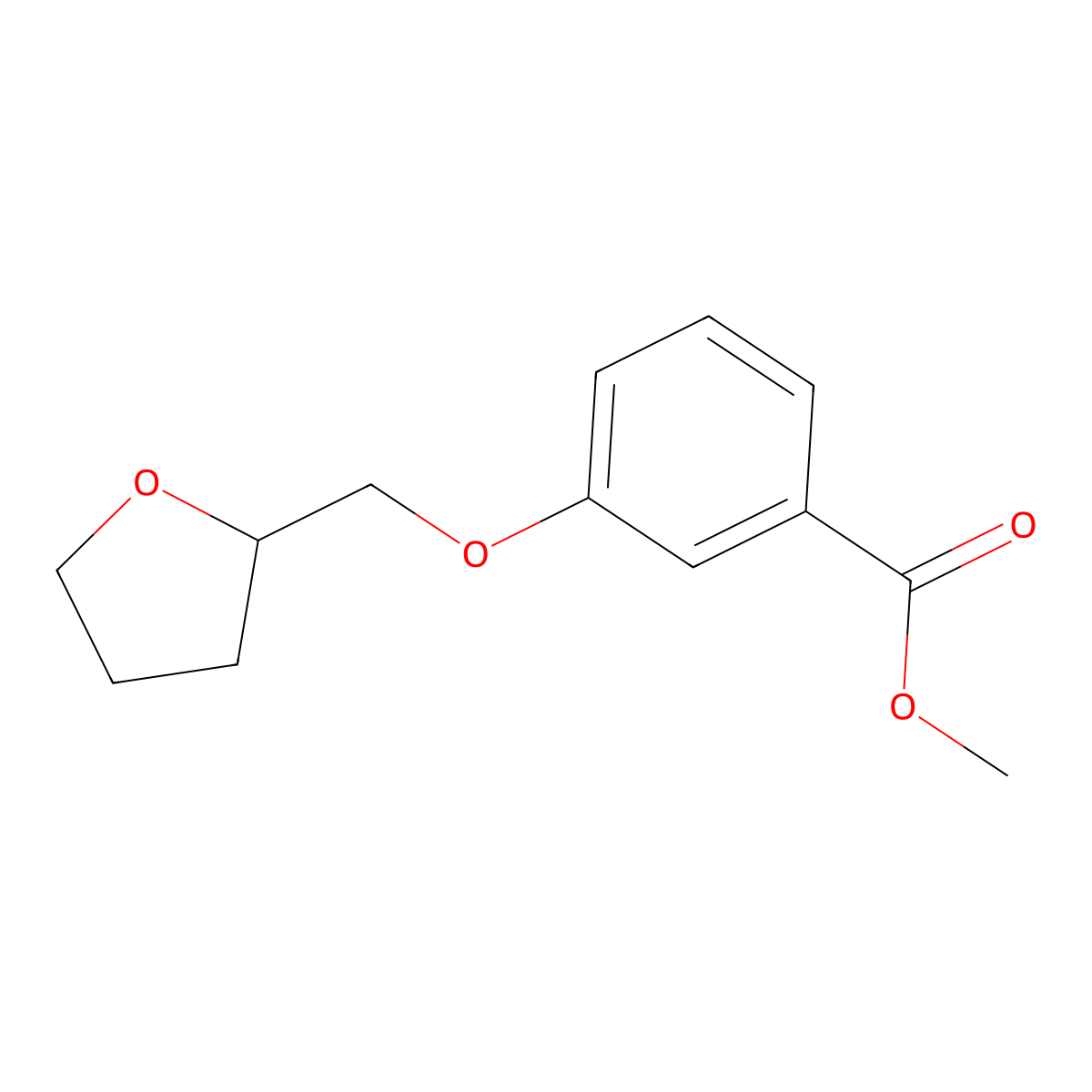 Methyl 3-(oxolan-2-ylmethoxy)benzoate molecular structure, CAS 1820664-74-1