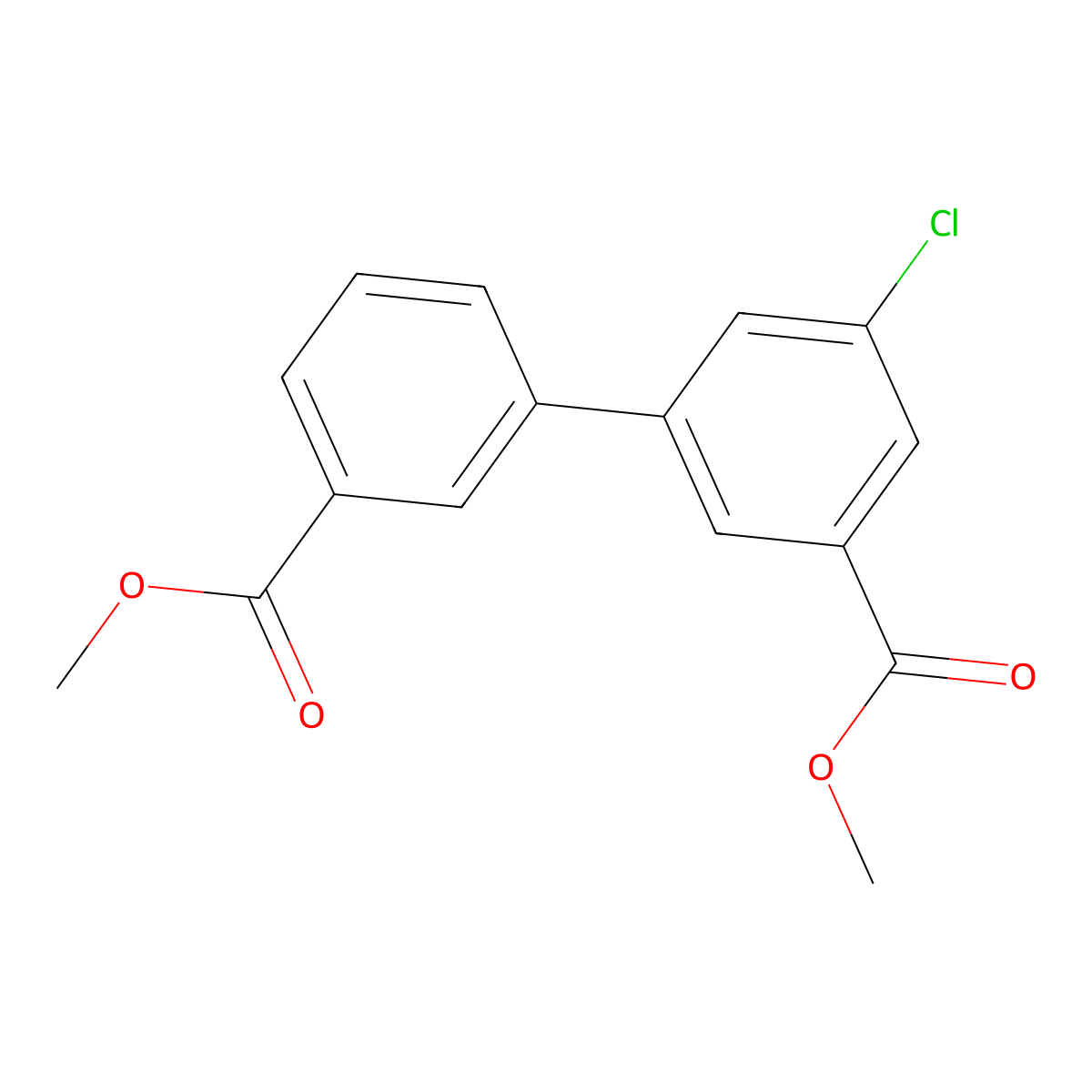 Methyl 3-chloro-5-[3-(methoxycarbonyl)phenyl]benzoate molecular structure, CAS 1820664-82-1