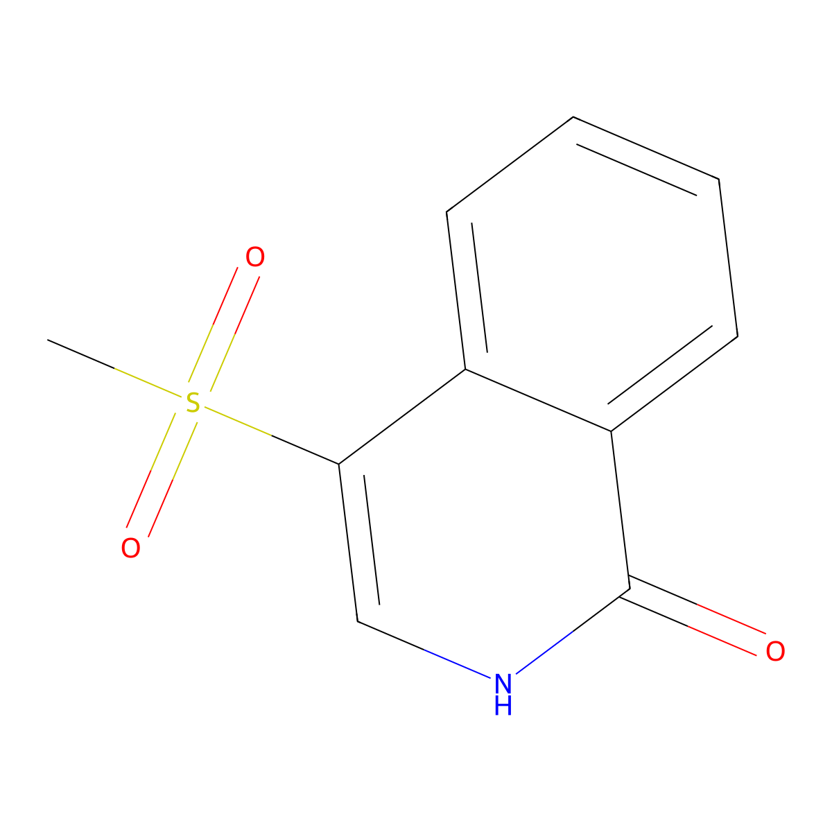 4-Methanesulfonyl-1,2-dihydroisoquinolin-1-one molecular structure, CAS 1820664-84-3