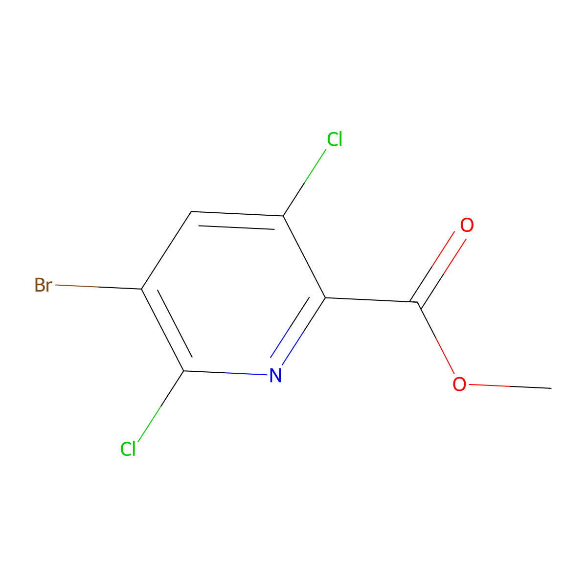 Methyl 5-bromo-3,6-dichloropicolinate molecular structure, CAS 1820664-86-5