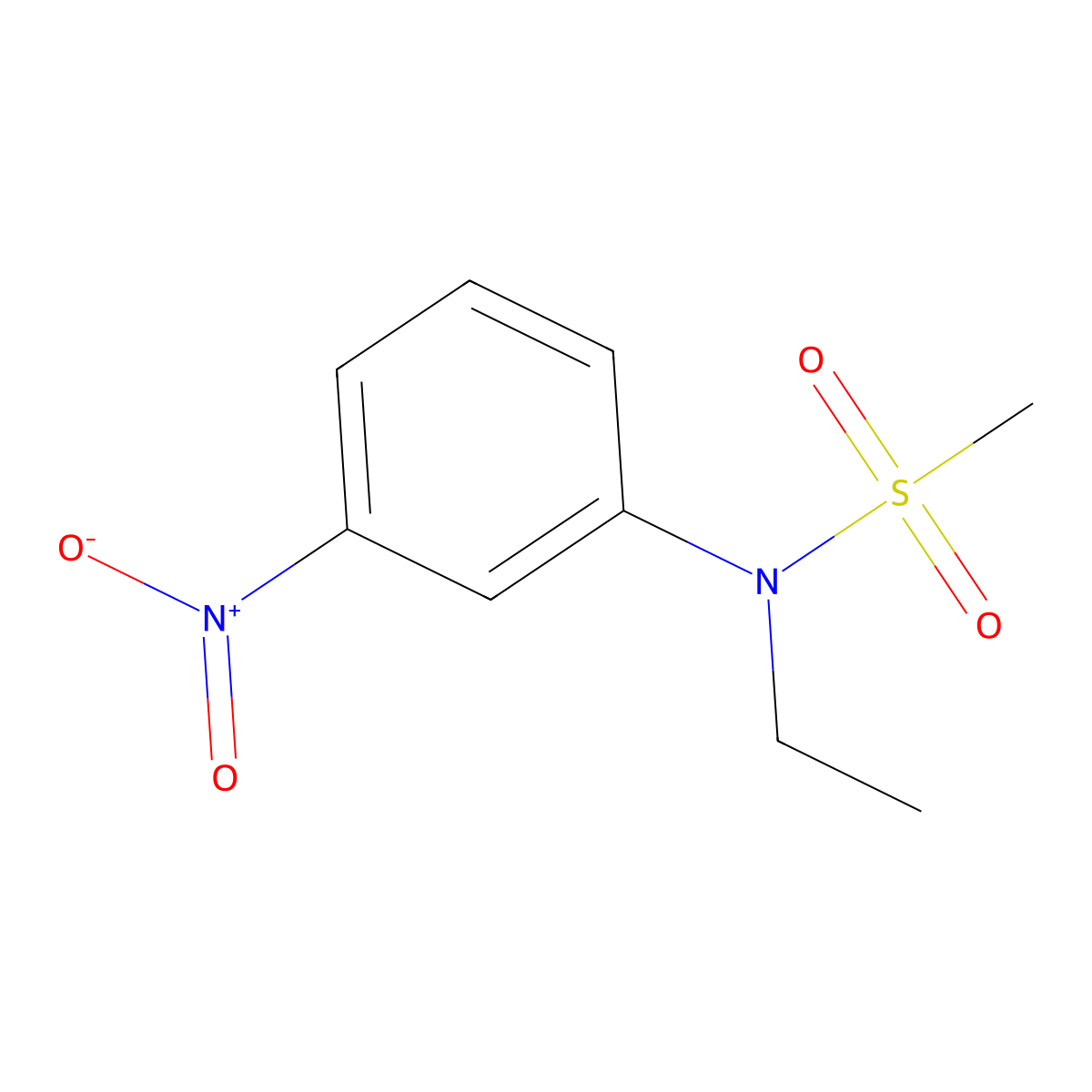 N-ethyl-N-(3-nitrophenyl)methanesulfonamide molecular structure, CAS 1820665-16-4