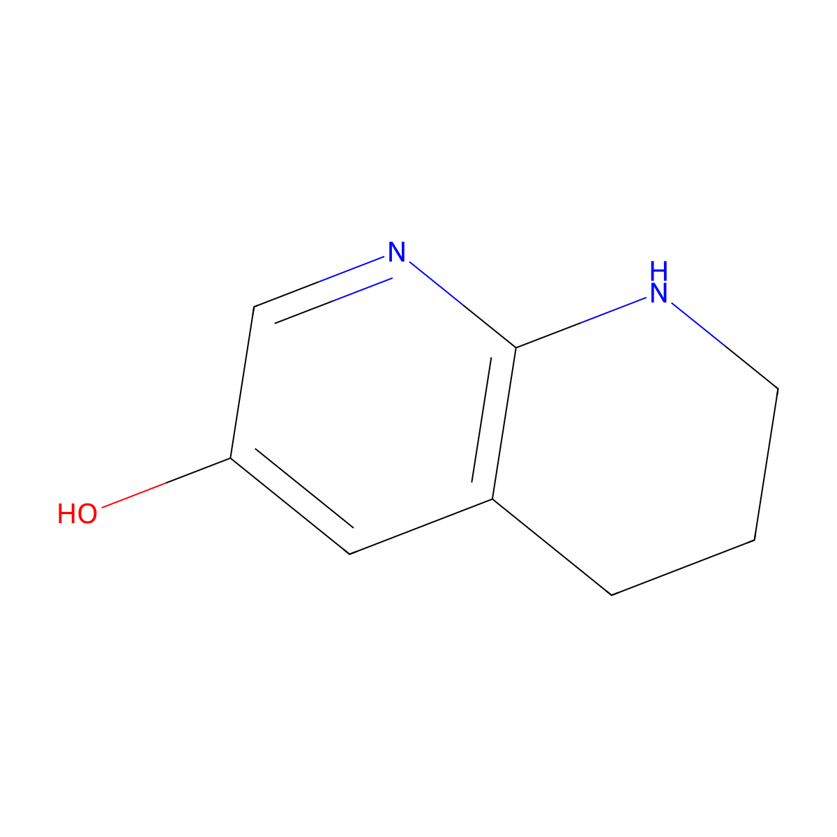 5,6,7,8-Tetrahydro-1,8-naphthyridin-3-ol molecular structure, CAS 1820665-46-0