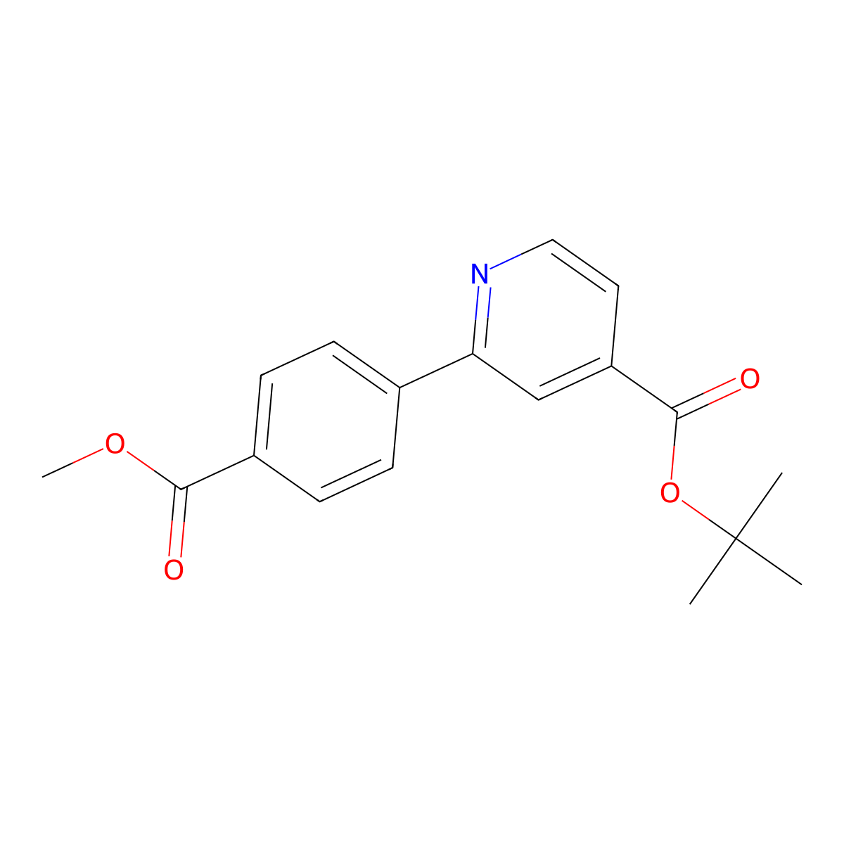 tert-Butyl 2-[4-(methoxycarbonyl)phenyl]pyridine-4-carboxylate molecular structure, CAS 1820665-48-2