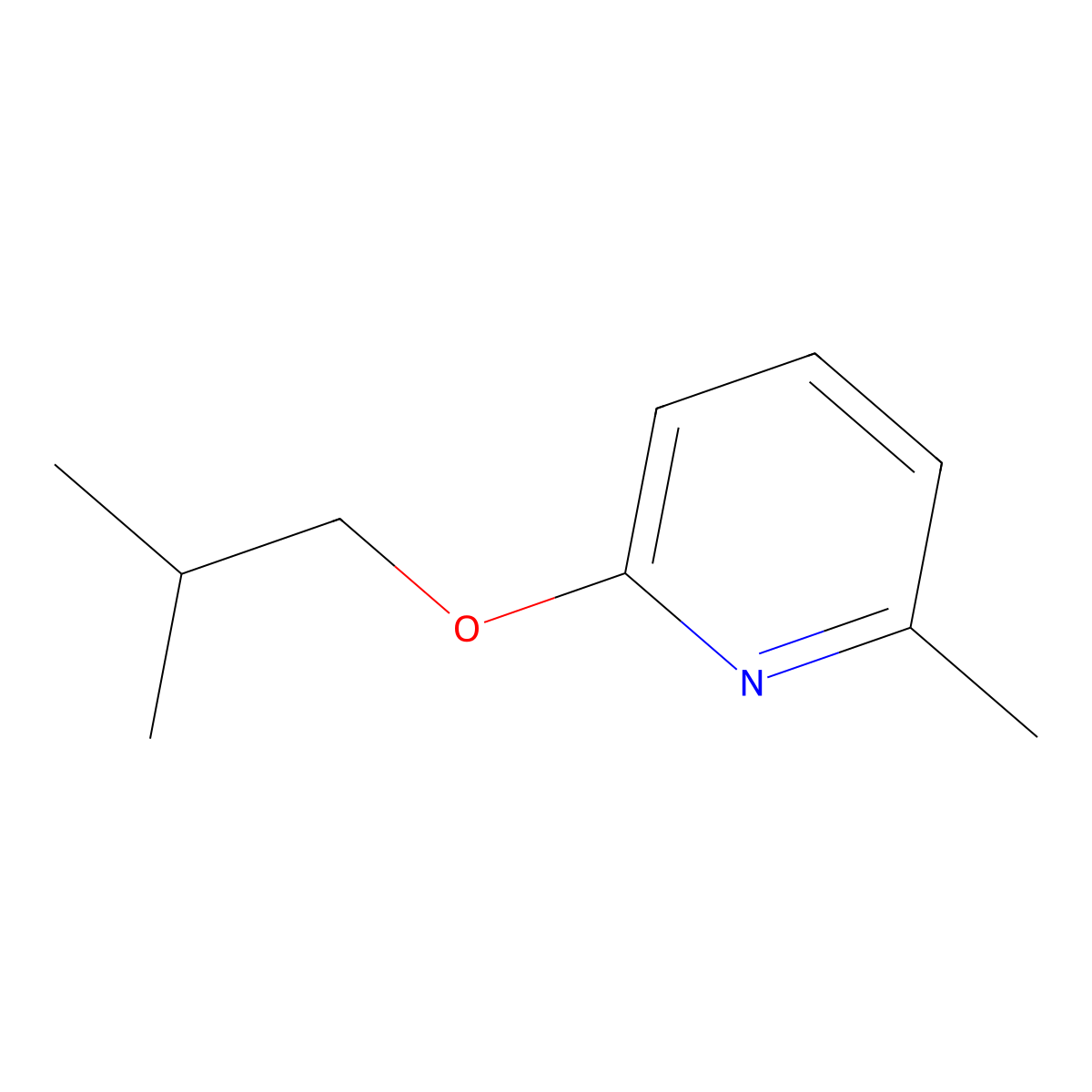 2-Methyl-6-(2-methylpropoxy)pyridine molecular structure, CAS 1820665-50-6