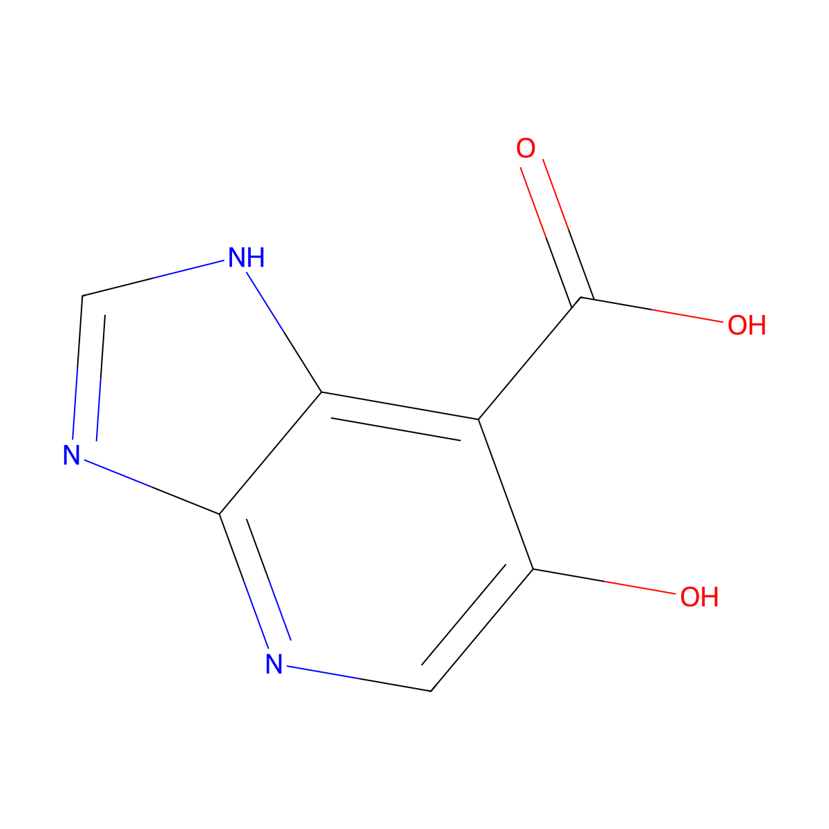 6-hydroxy-3H-imidazo[4,5-b]pyridine-7-carboxylic acid molecular structure, CAS 1820665-54-0