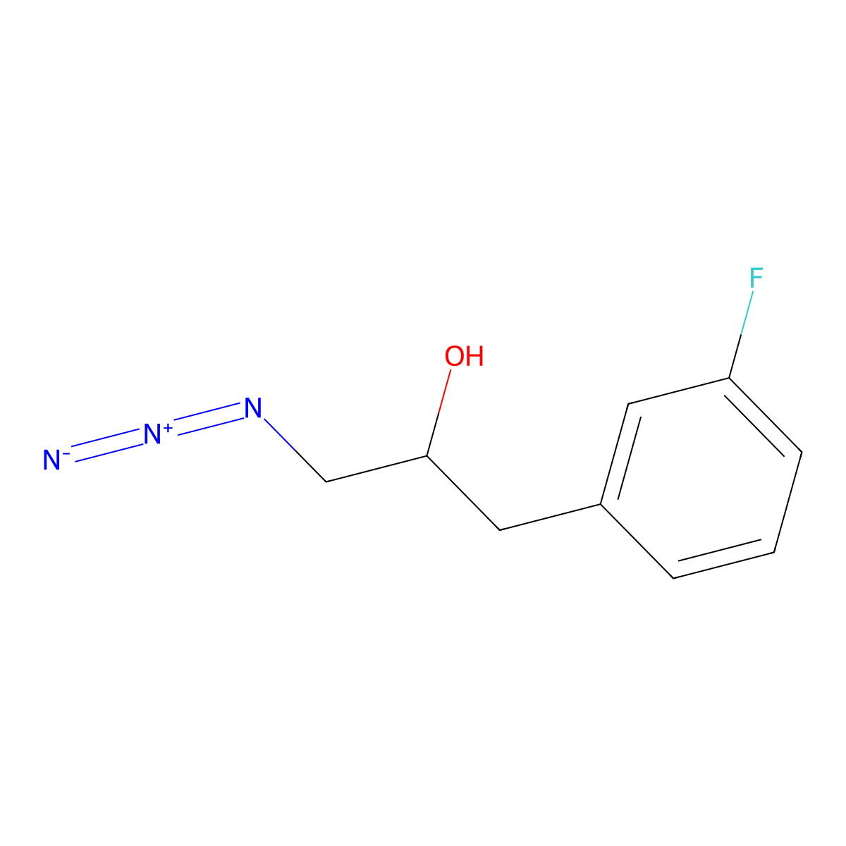 1-Azido-3-(3-fluorophenyl)propan-2-ol molecular structure, CAS 1820665-68-6