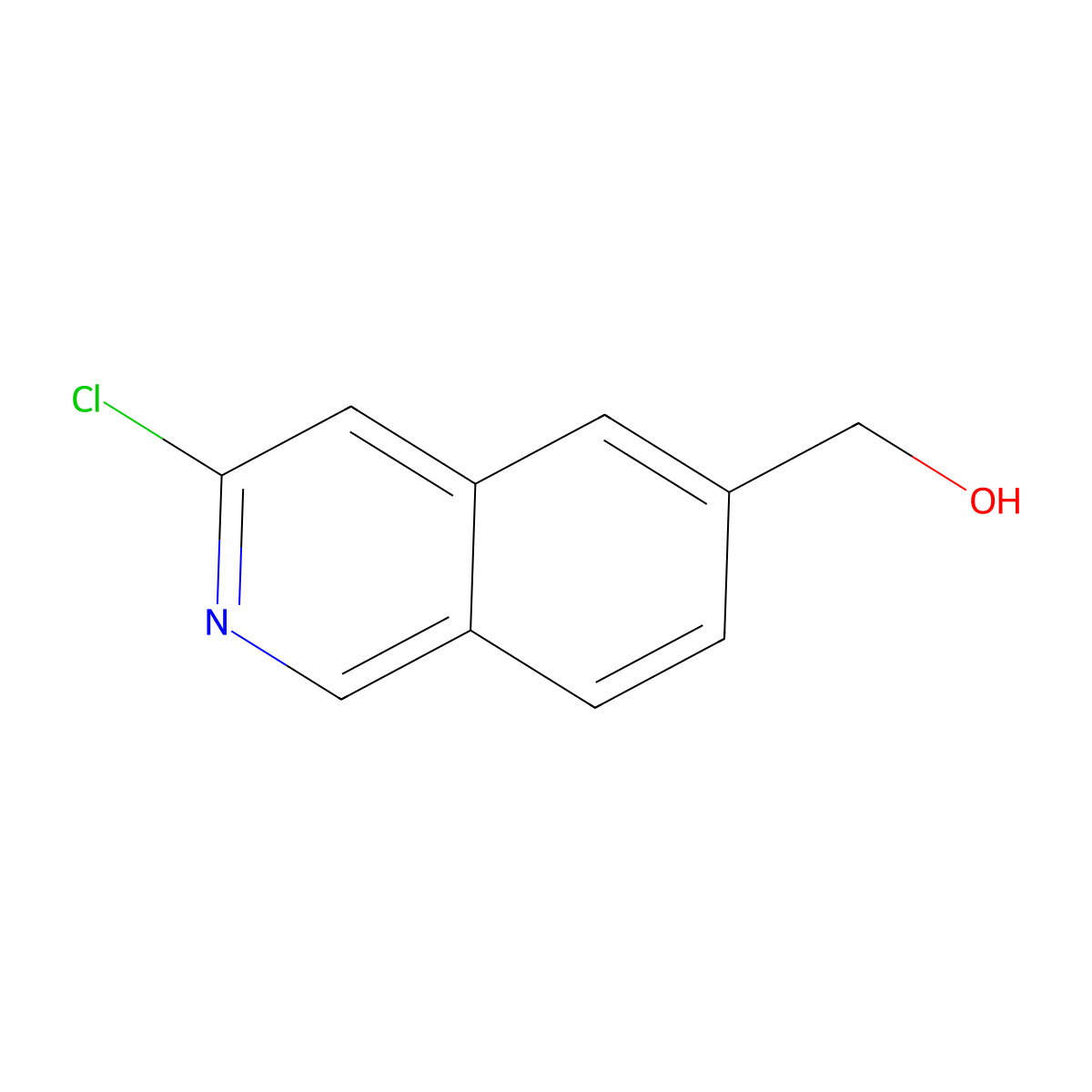 (3-Chloroisoquinolin-6-yl)methanol molecular structure, CAS 1820665-75-5