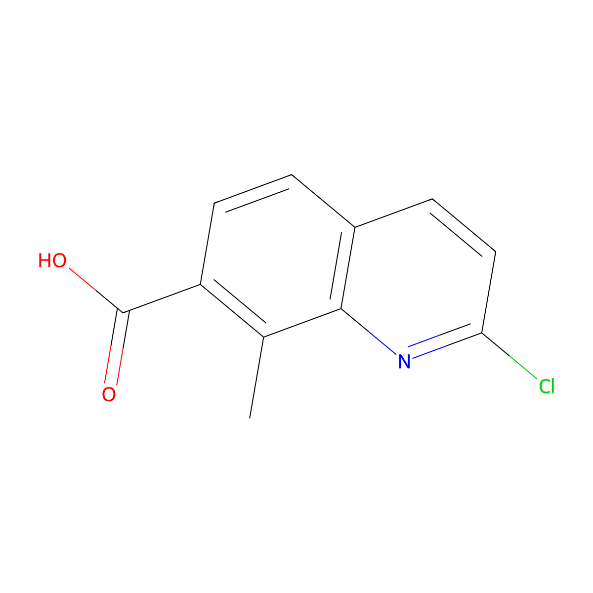 2-Chloro-8-methylquinoline-7-carboxylic acid molecular structure, CAS 1820665-85-7