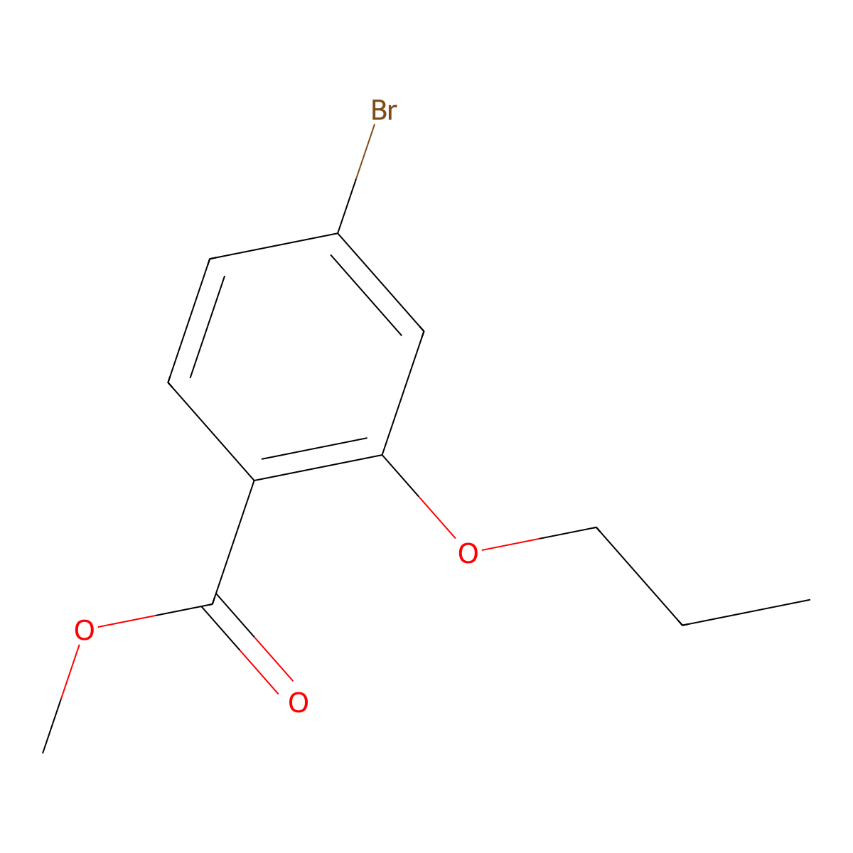 Methyl 4-bromo-2-propoxybenzoate molecular structure, CAS 1820665-98-2