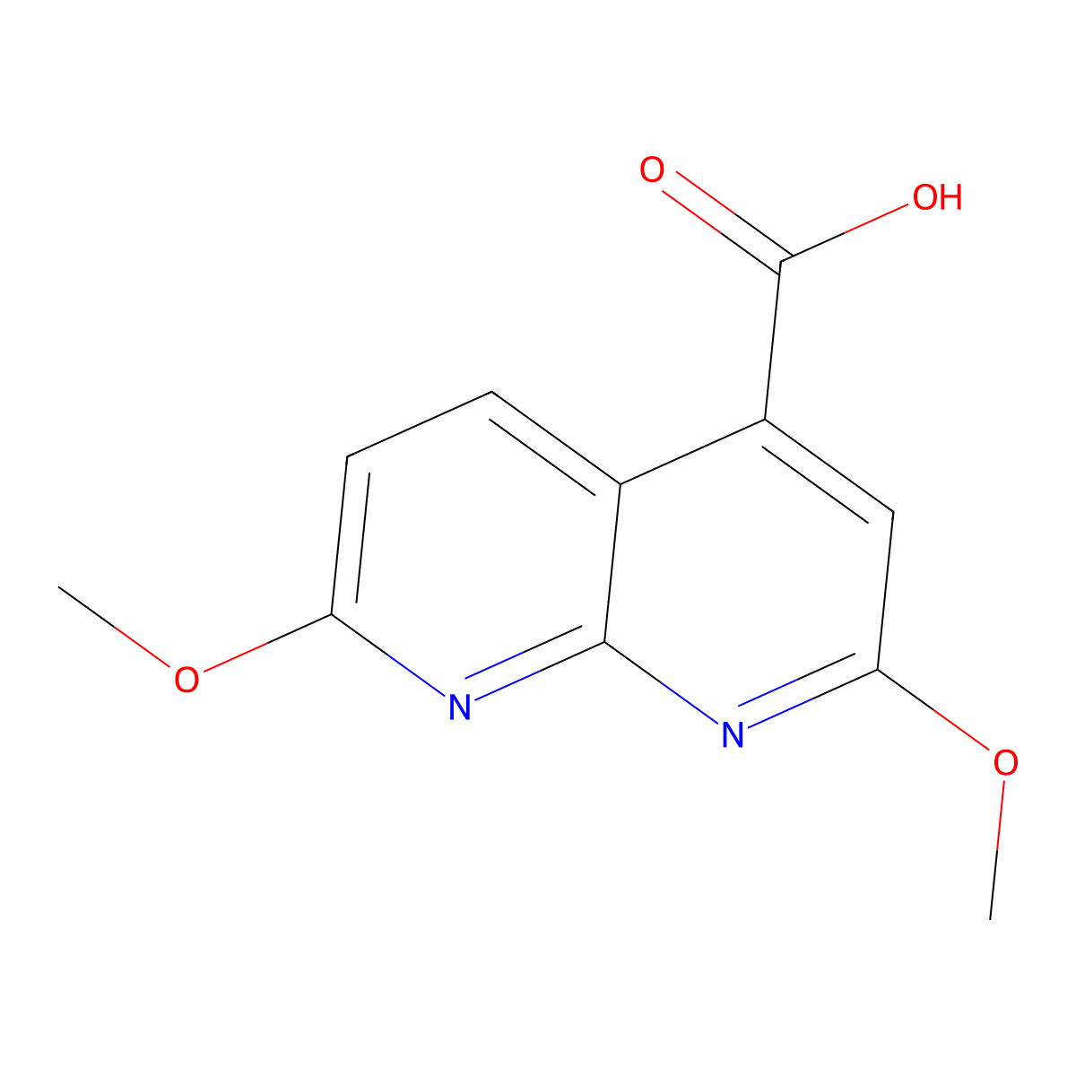 2,7-Dimethoxy-1,8-naphthyridine-4-carboxylic acid molecular structure, CAS 1820666-07-6
