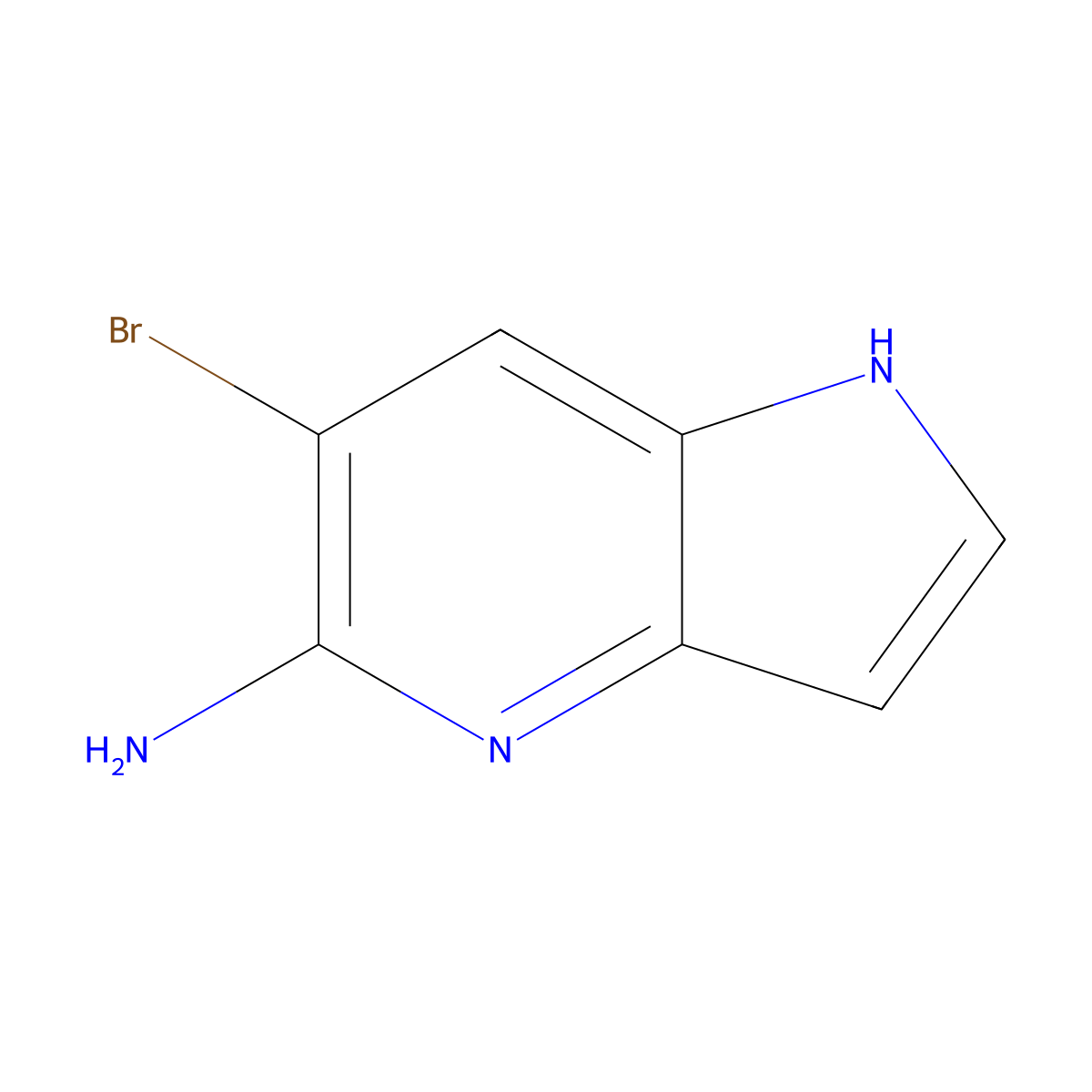 6-bromo-1H-pyrrolo[3,2-b]pyridin-5-amine molecular structure, CAS 1820666-14-5