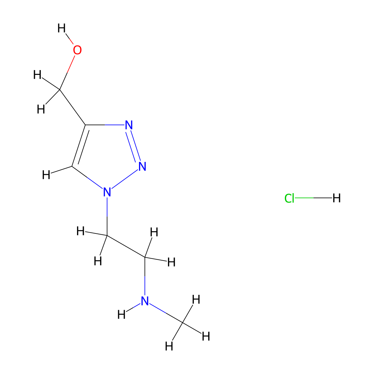 (1-(2-(methylamino)ethyl)-1H-1,2,3-triazol-4-yl)methanol hydrochloride molecular structure, CAS 1820666-15-6