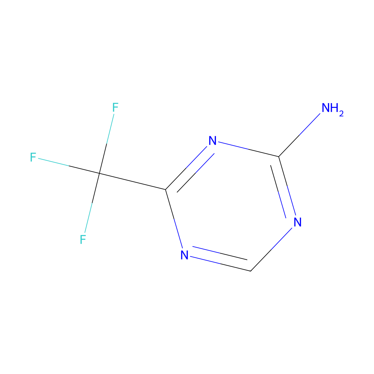 4-(Trifluoromethyl)-1,3,5-triazin-2-amine molecular structure, CAS 1820666-29-2