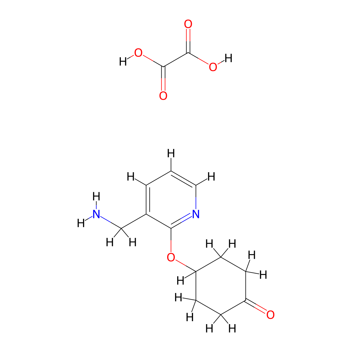 4-((3-(Aminomethyl)pyridin-2-yl)oxy)cyclohexan-1-one oxalate molecular structure, CAS 1820666-45-2