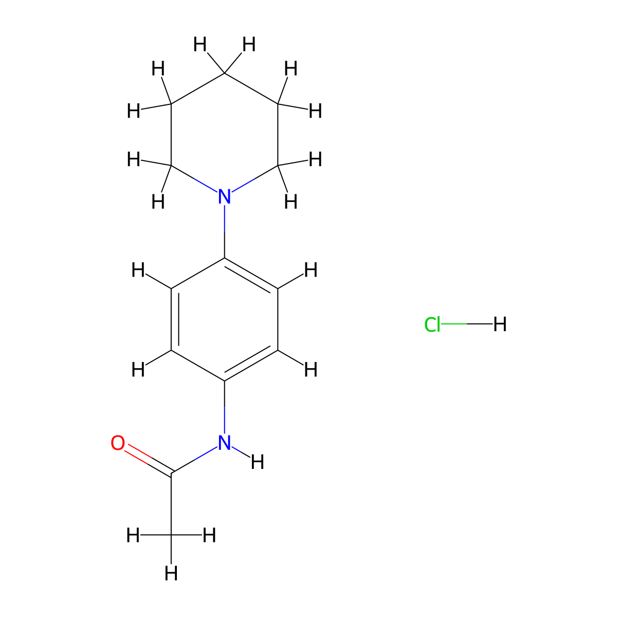 N-(4-(Piperidin-1-yl)phenyl)acetamide hydrochloride molecular structure, CAS 1820666-52-1