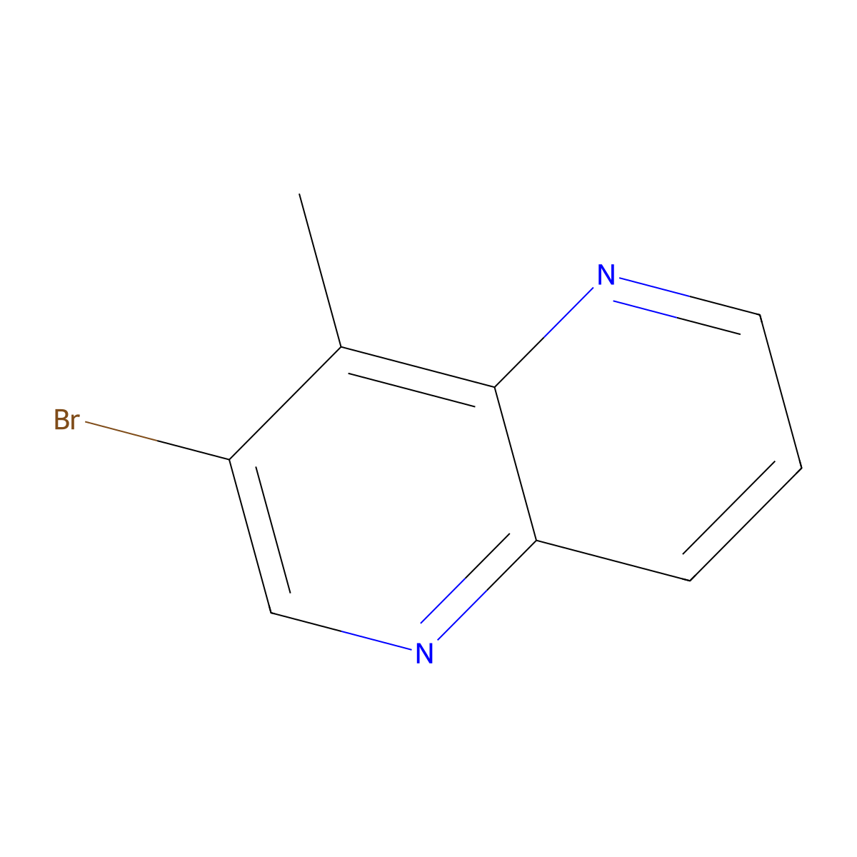 3-Bromo-4-methyl-1,5-naphthyridine molecular structure, CAS 1820666-67-8