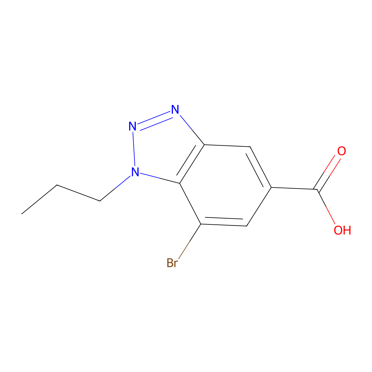 7-Bromo-1-propyl-1H-benzo[d][1,2,3]triazole-5-carboxylic acid molecular structure, CAS 1820666-73-6