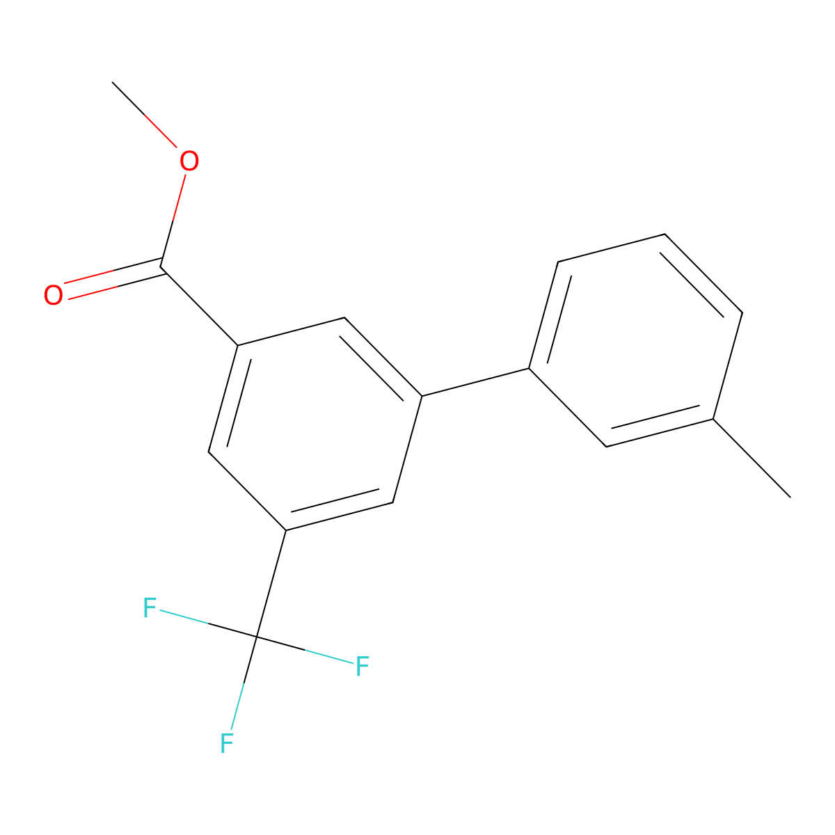 Methyl 3-(3-methylphenyl)-5-(trifluoromethyl)benzoate molecular structure, CAS 1820666-87-2
