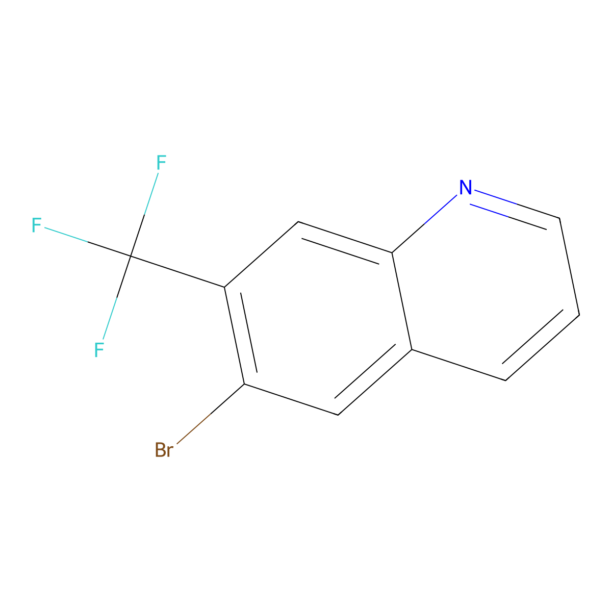 6-Bromo-7-(trifluoromethyl)quinoline molecular structure, CAS 1820666-89-4