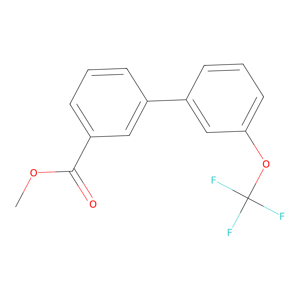 Methyl 3-[3-(trifluoromethoxy)phenyl]benzoate molecular structure, CAS 1820666-90-7