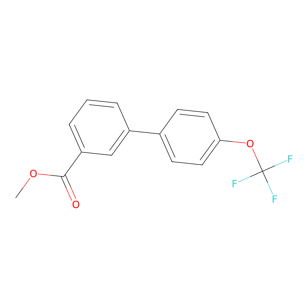 Methyl 3-[4-(trifluoromethoxy)phenyl]benzoate molecular structure, CAS 1820666-93-0