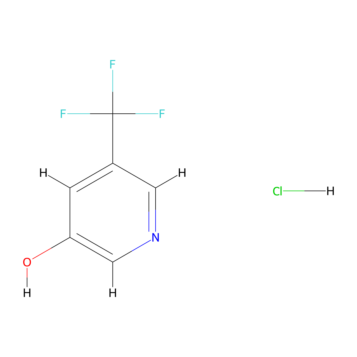 5-(Trifluoromethyl)pyridin-3-OL hydrochloride molecular structure, CAS 1820673-40-2