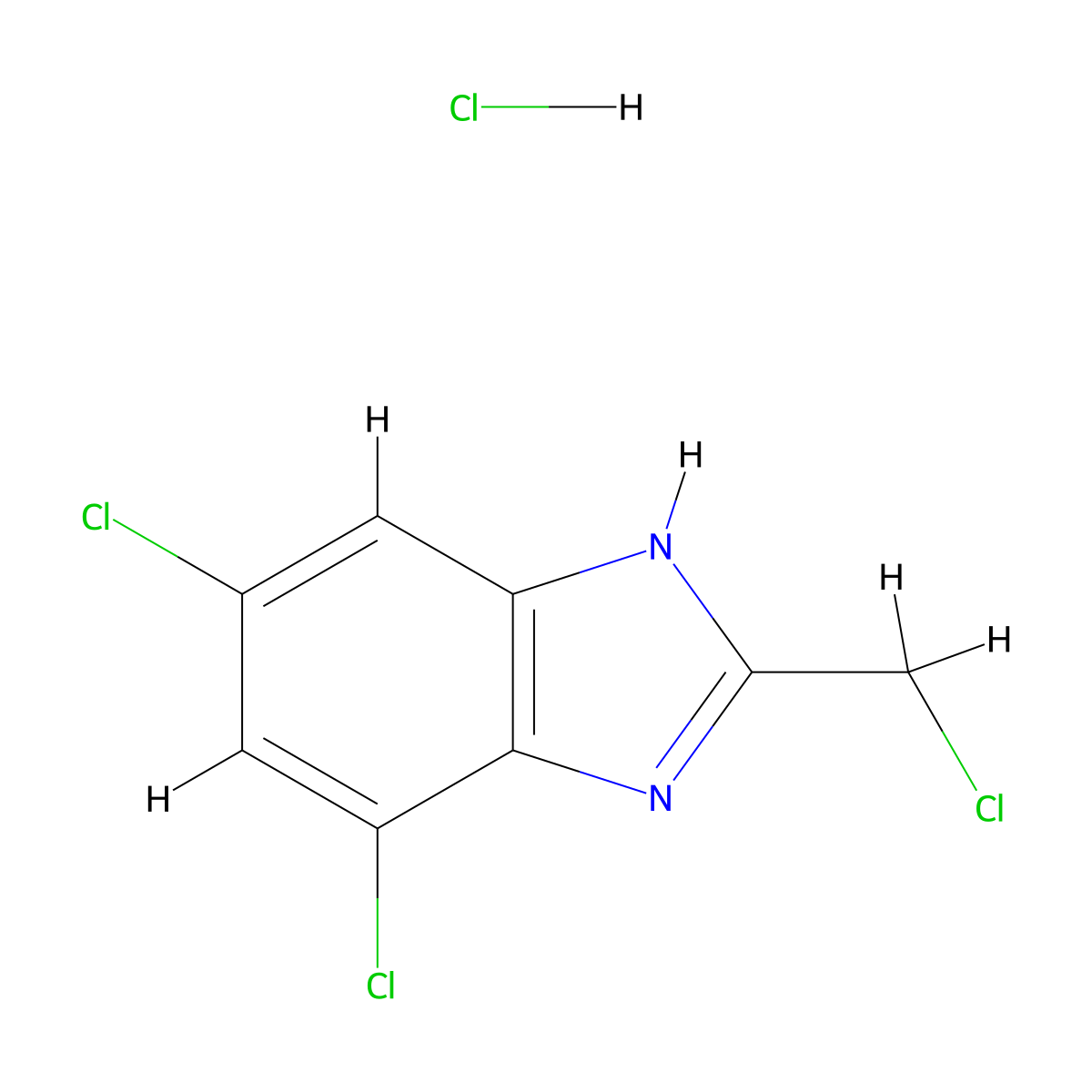 4,6-dichloro-2-(chloromethyl)-1H-1,3-benzodiazole hydrochloride molecular structure, CAS 1820673-52-6