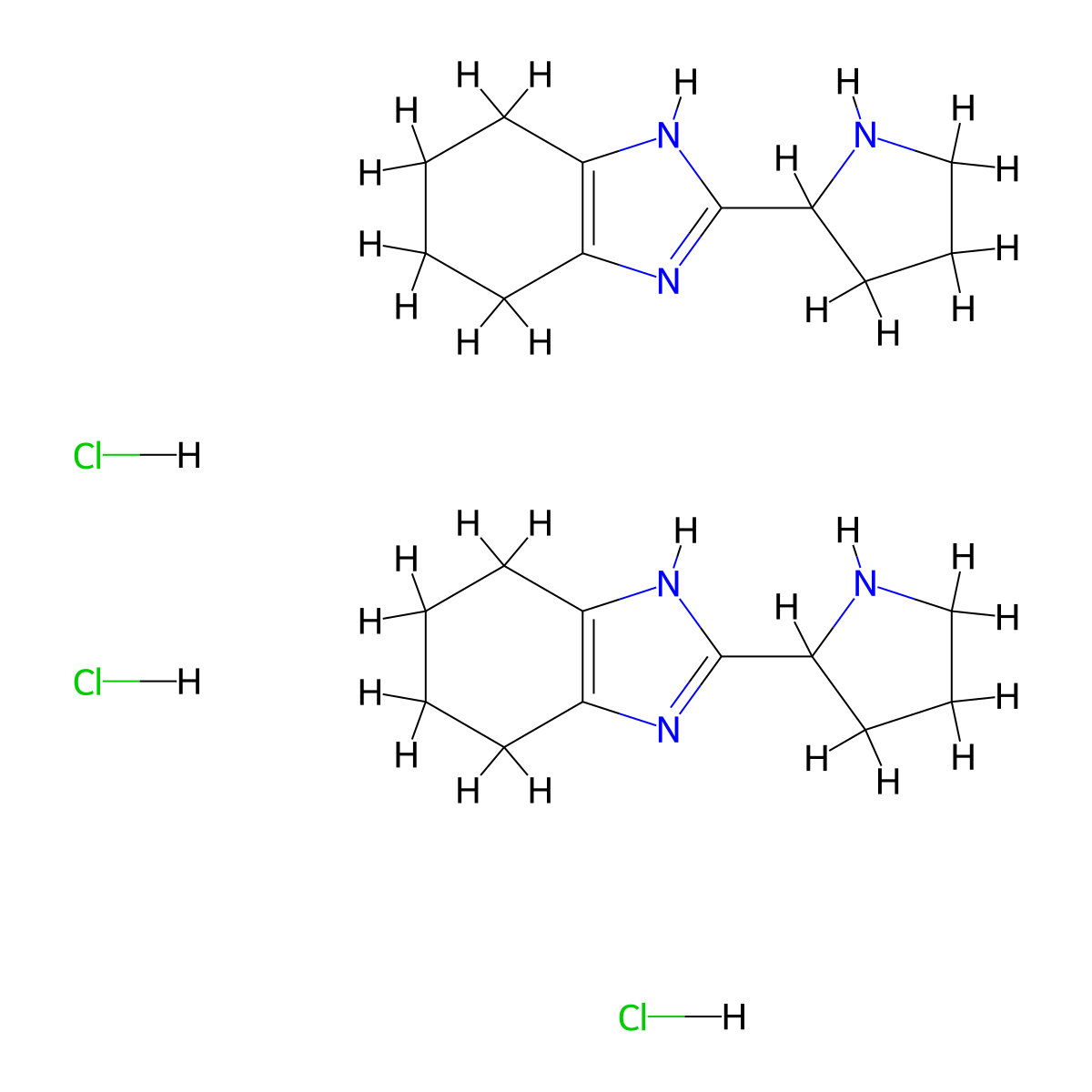 2-(pyrrolidin-2-yl)-4,5,6,7-tetrahydro-1H-benzo[d]imidazole sesquihydrochloride molecular structure, CAS 1820673-67-3