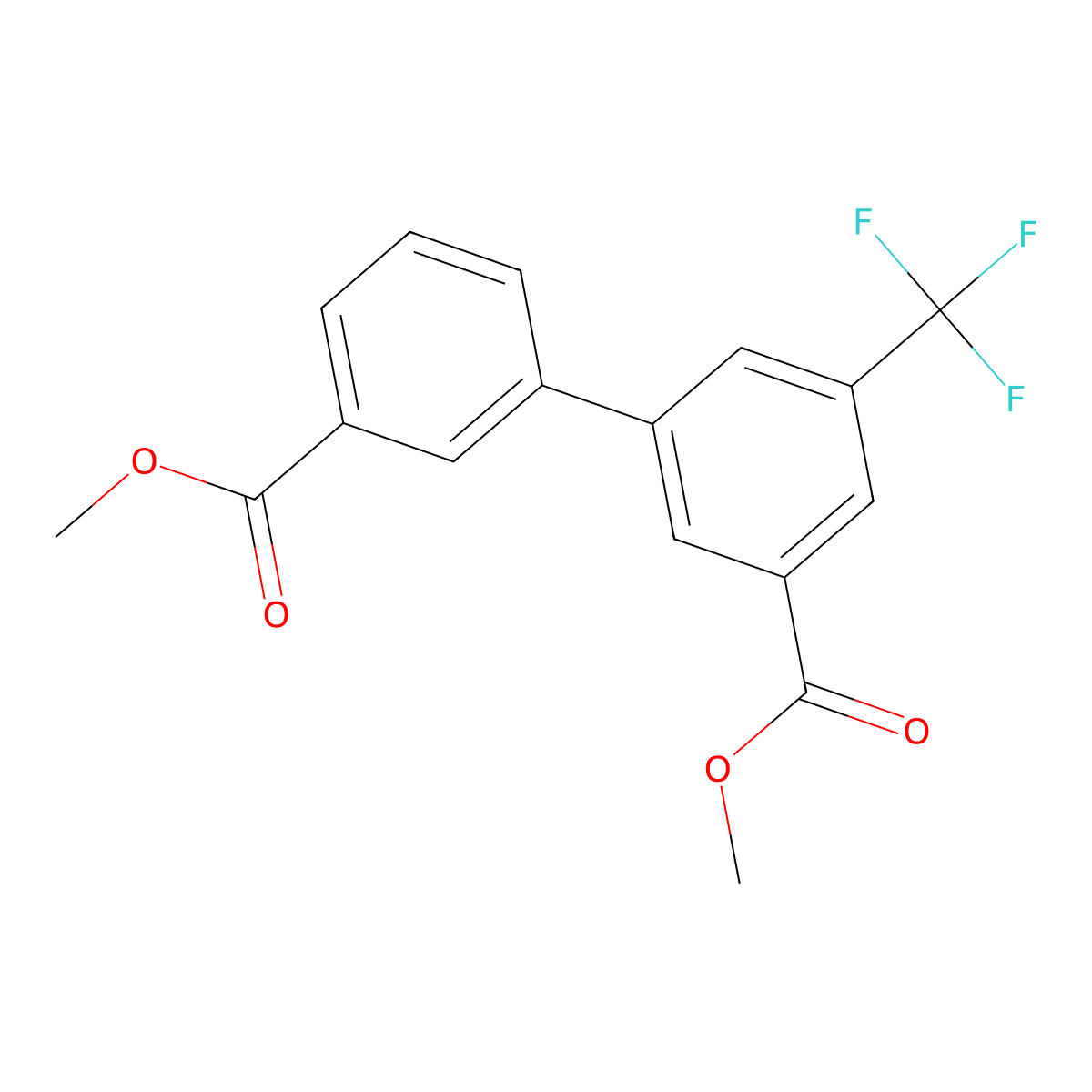 Methyl 3-[3-(methoxycarbonyl)phenyl]-5-(trifluoromethyl)benzoate molecular structure, CAS 1820673-76-4