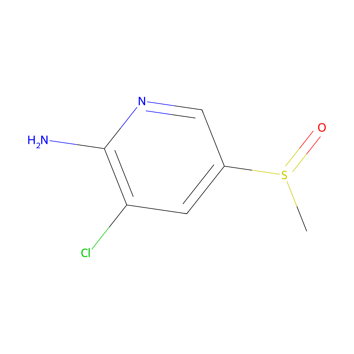 3-Chloro-5-methanesulfinylpyridin-2-amine molecular structure, CAS 1820673-78-6