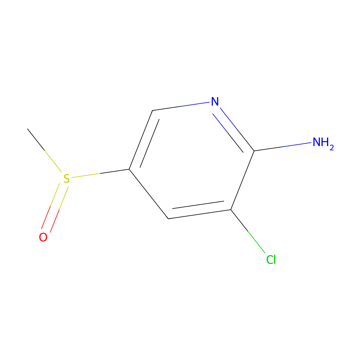 3-Chloro-5-methanesulfinylpyridin-2-amine molecular structure, CAS 1820673-78-6